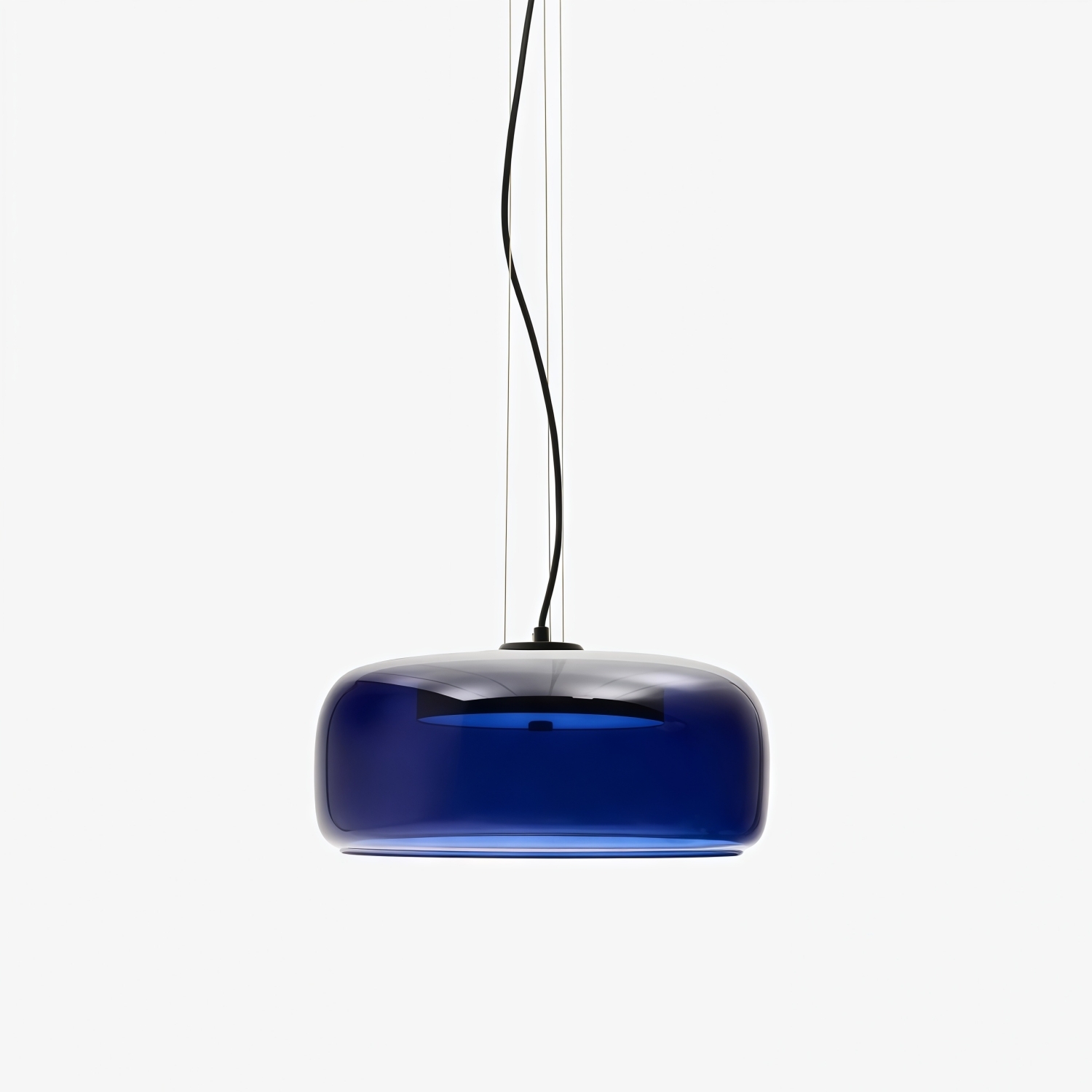 Lunorae Rounded Glass Pendant Lamp - Modern Sculptural Lighting for Living Room K2272