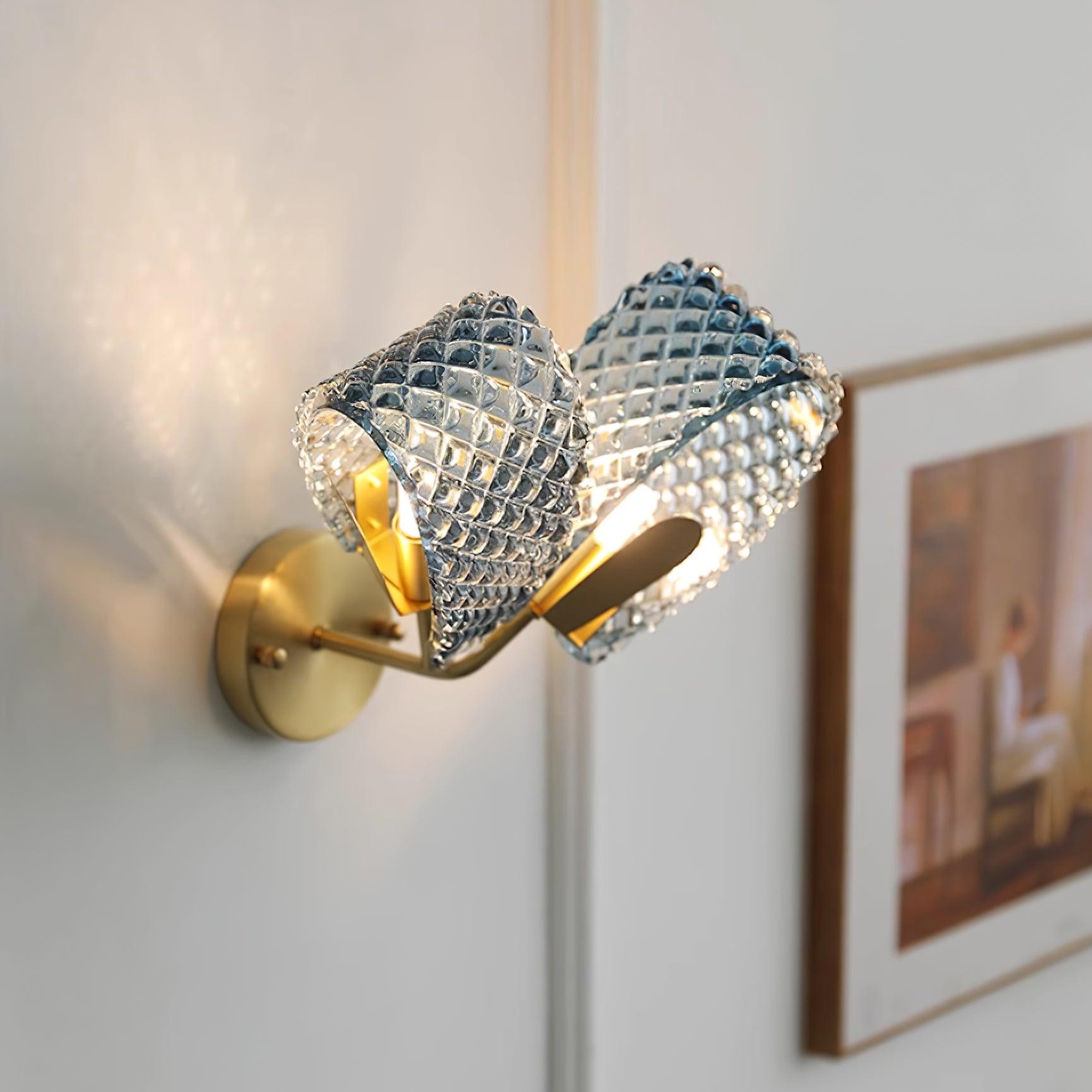 Creative Light Luxury Blue Ribbon Wall Lamp K265