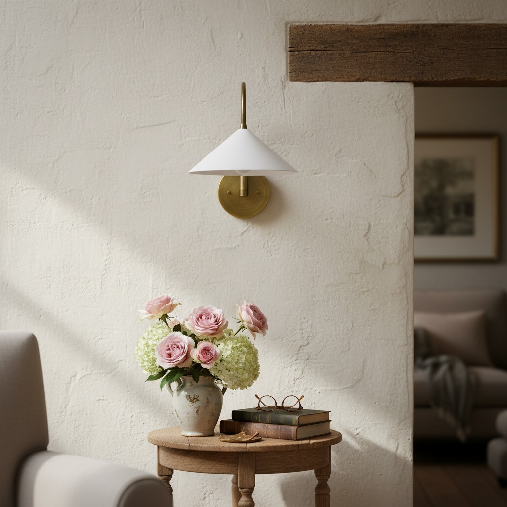Curva Curved Metal Wall Sconce - Elegant Vintage Wall Lamp for Bedroom K1532