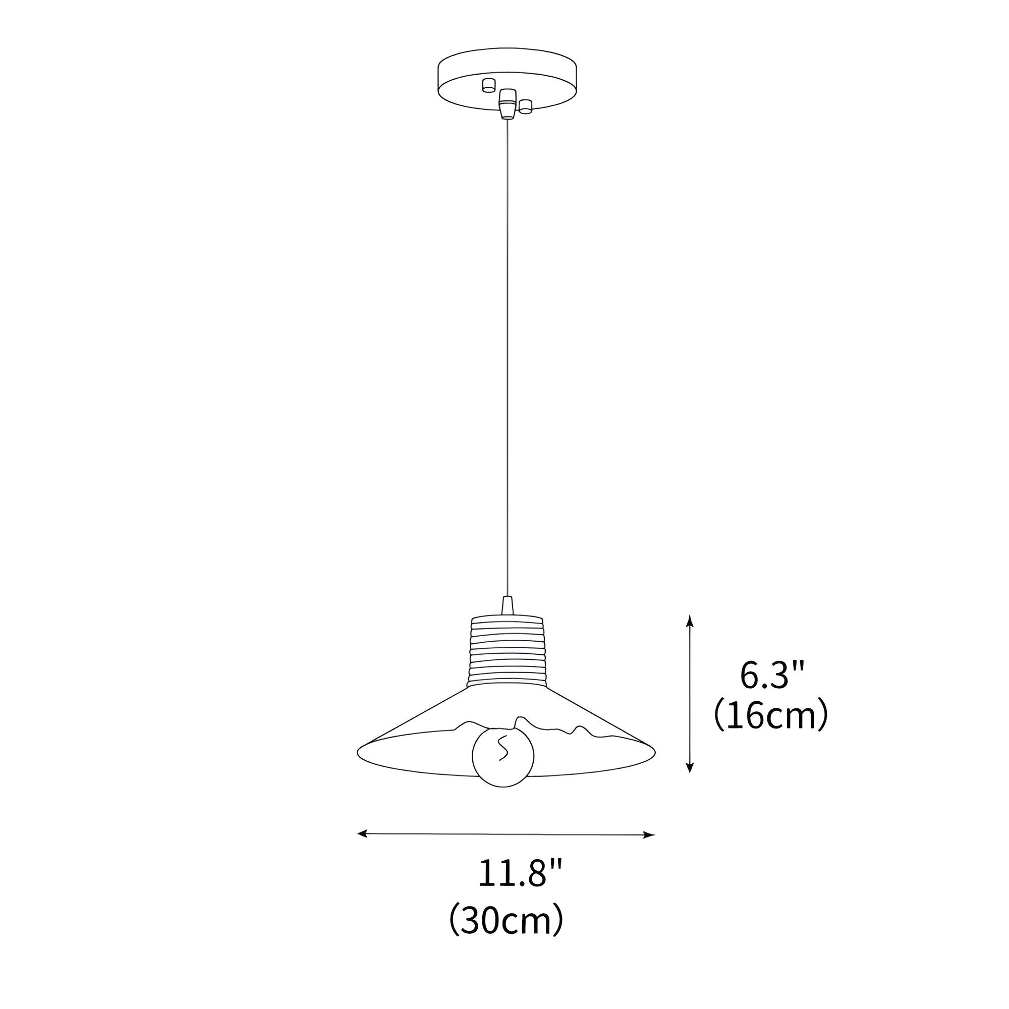 Nordic Hemp Rope Glass Pendant Light D938
