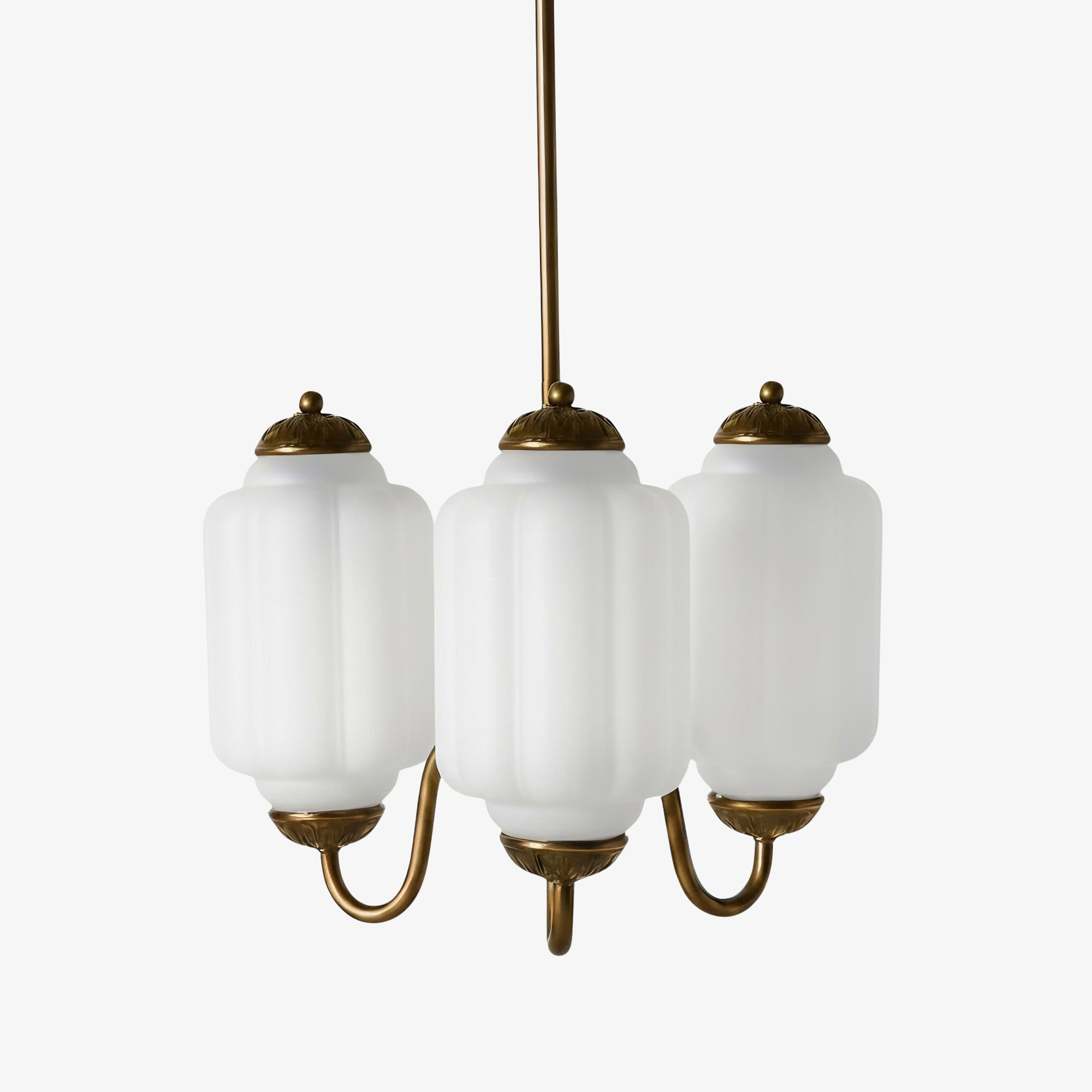 Eloise Classic Glass Pendant Light - Retro Glass and Metal Hanging Lamp for Kitchen Island Cafe K1475
