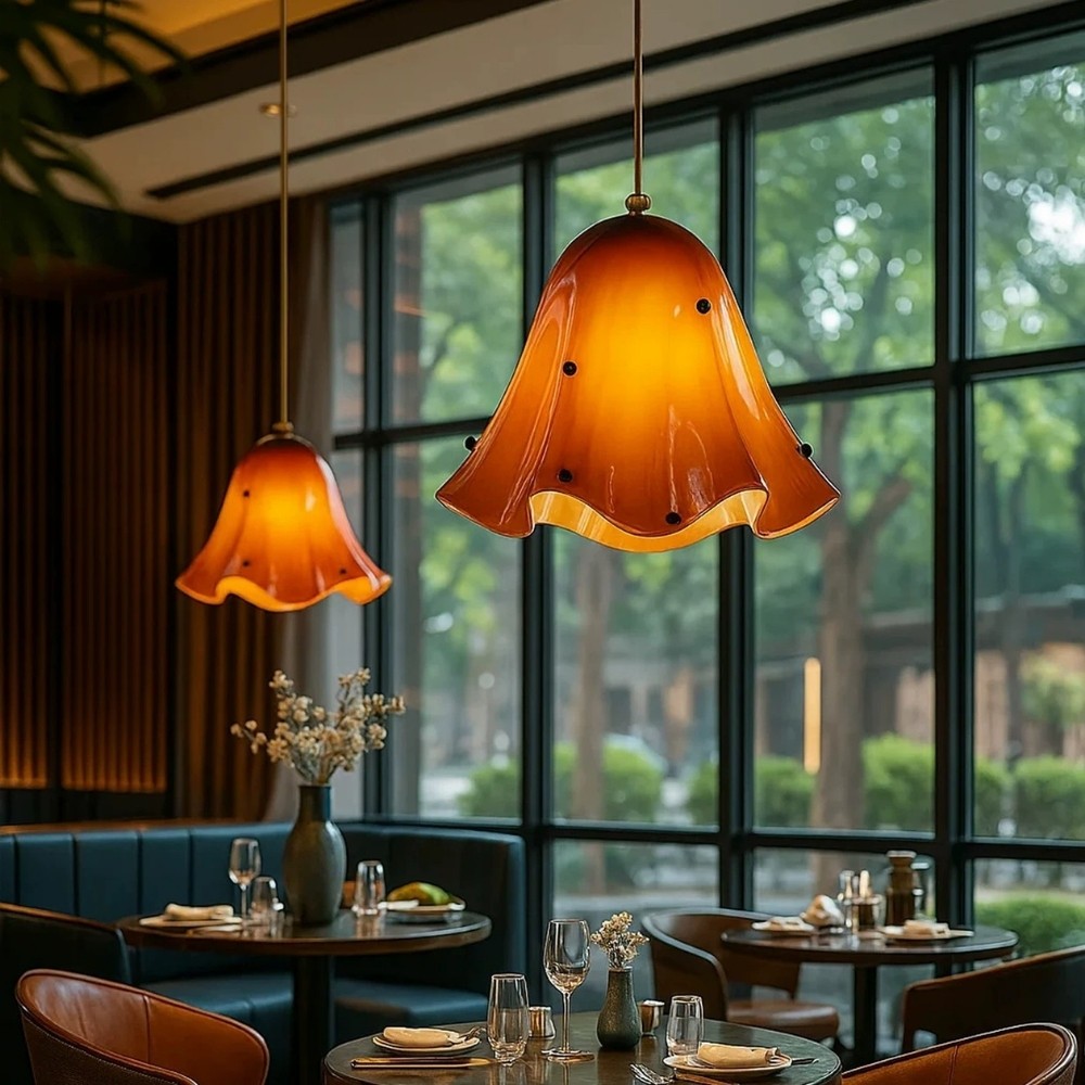 Bellina Vintage Fluted Glass Pendant Light – Mid-century Modern Fazzo  Pendant For Home Decor K897