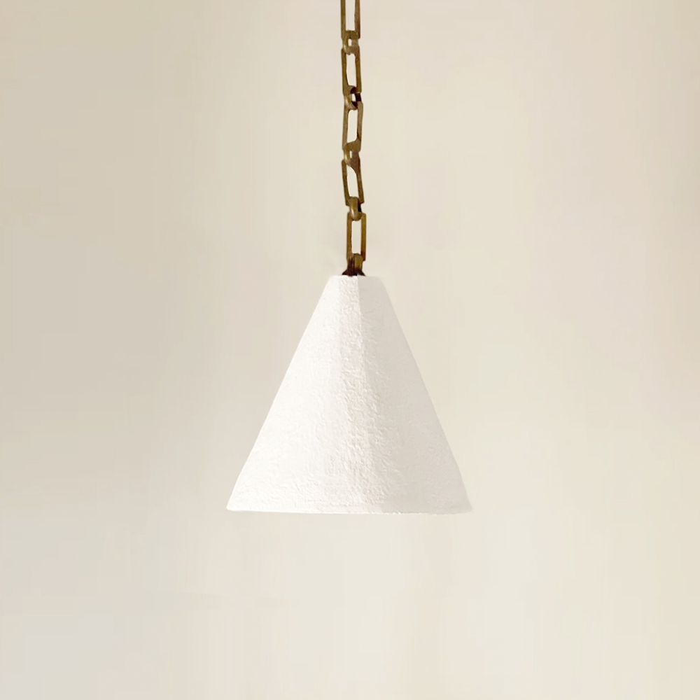 White Plaster Pendant Lamp D641