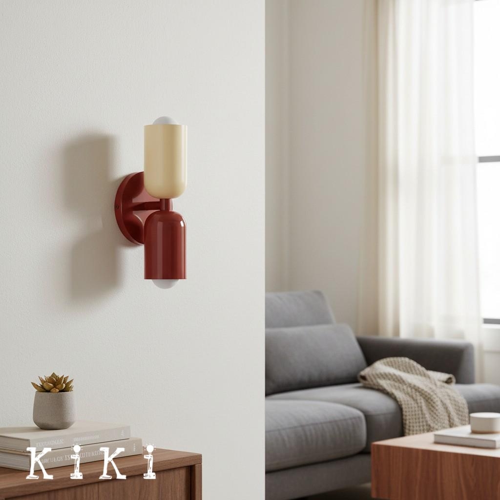 Elegant Up Down Wall Sconce - Bauhaus Double Heads Wall Light for Bedroom and Lounge