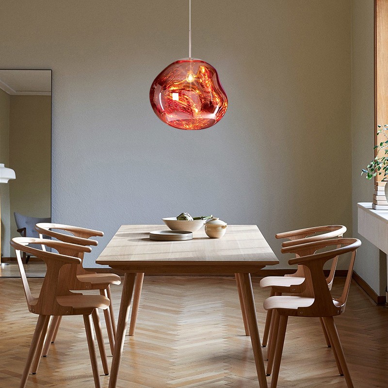 Sleek Glass Lava Pendant Lamp - Modern Lighting Fixture for Dining Area K806