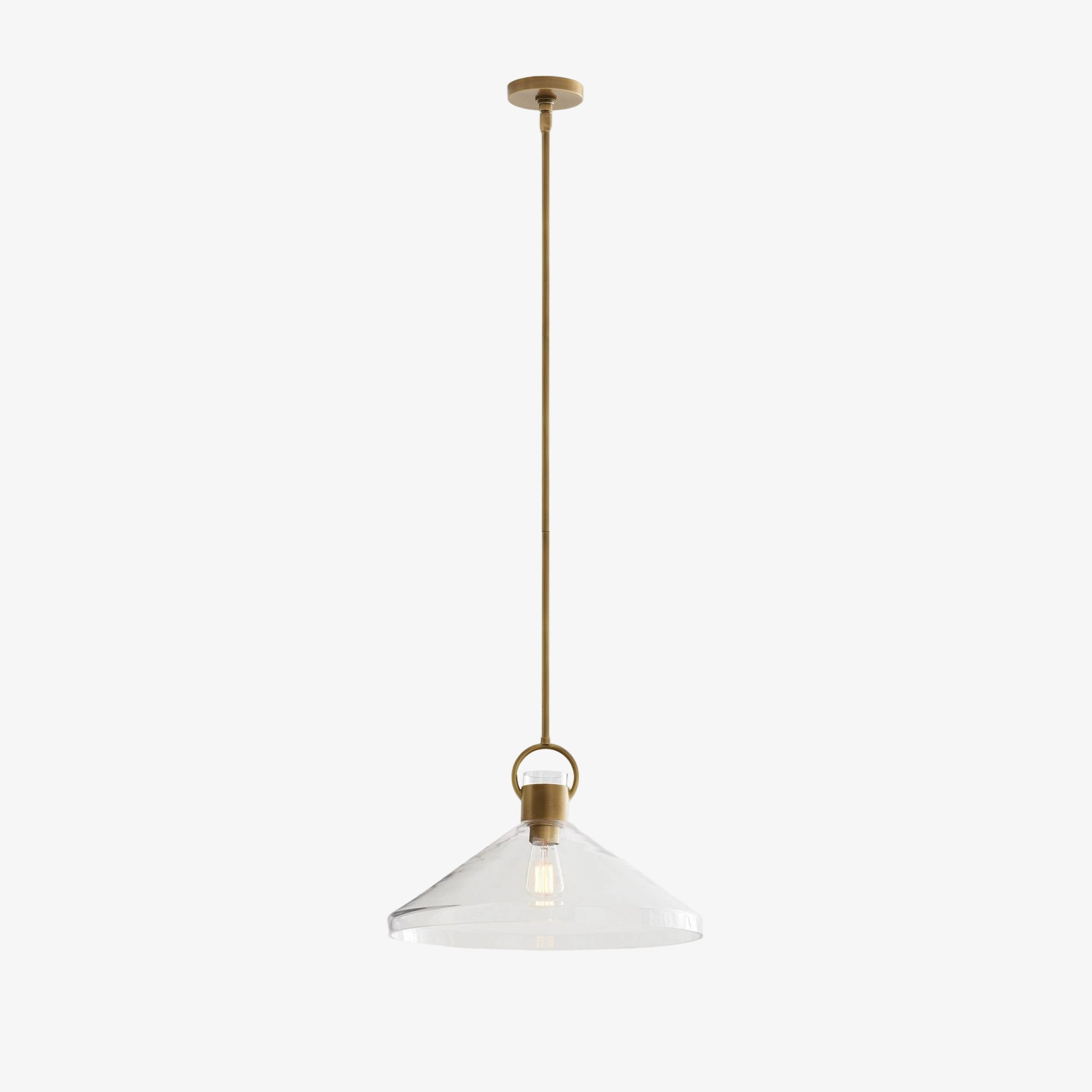 Lirra Clear Glass Industrial Pendant Light - Perfect for Kitchen Island & Dining Room K1731
