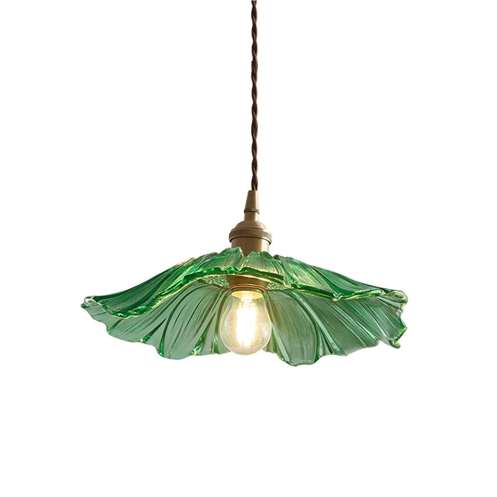 Lotus Retro Glass Pendant Light For Kitchen