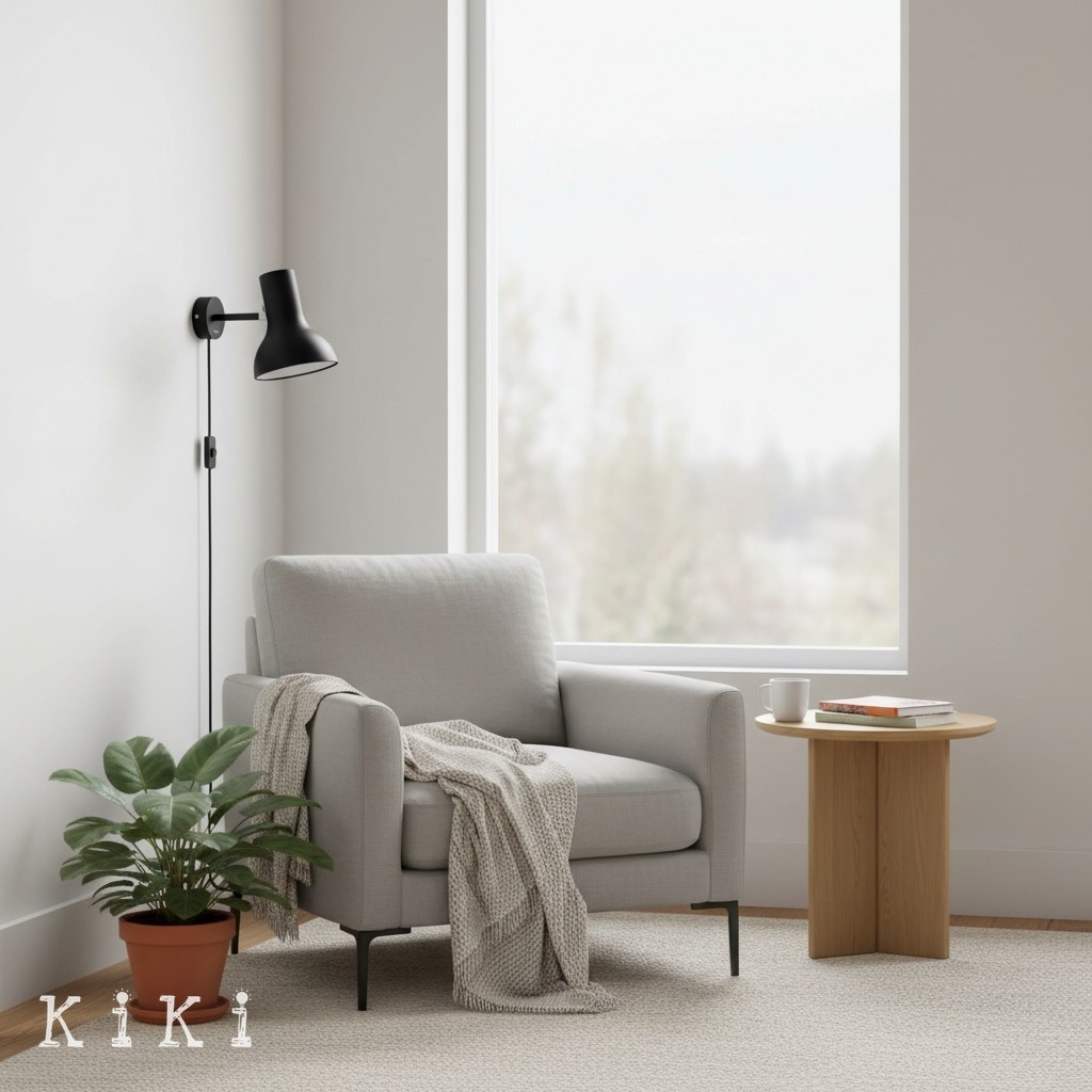 Modryx Modern Minimalist Wall Light - Adjustable Head for Reading and Accent Lighting K2115