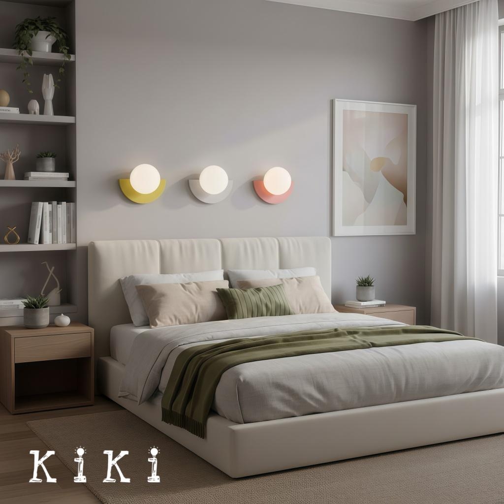 Nordic Candy Glass Orb Wall Lamp - Modern Colorful Sconce for Bedroom and Living Room K167