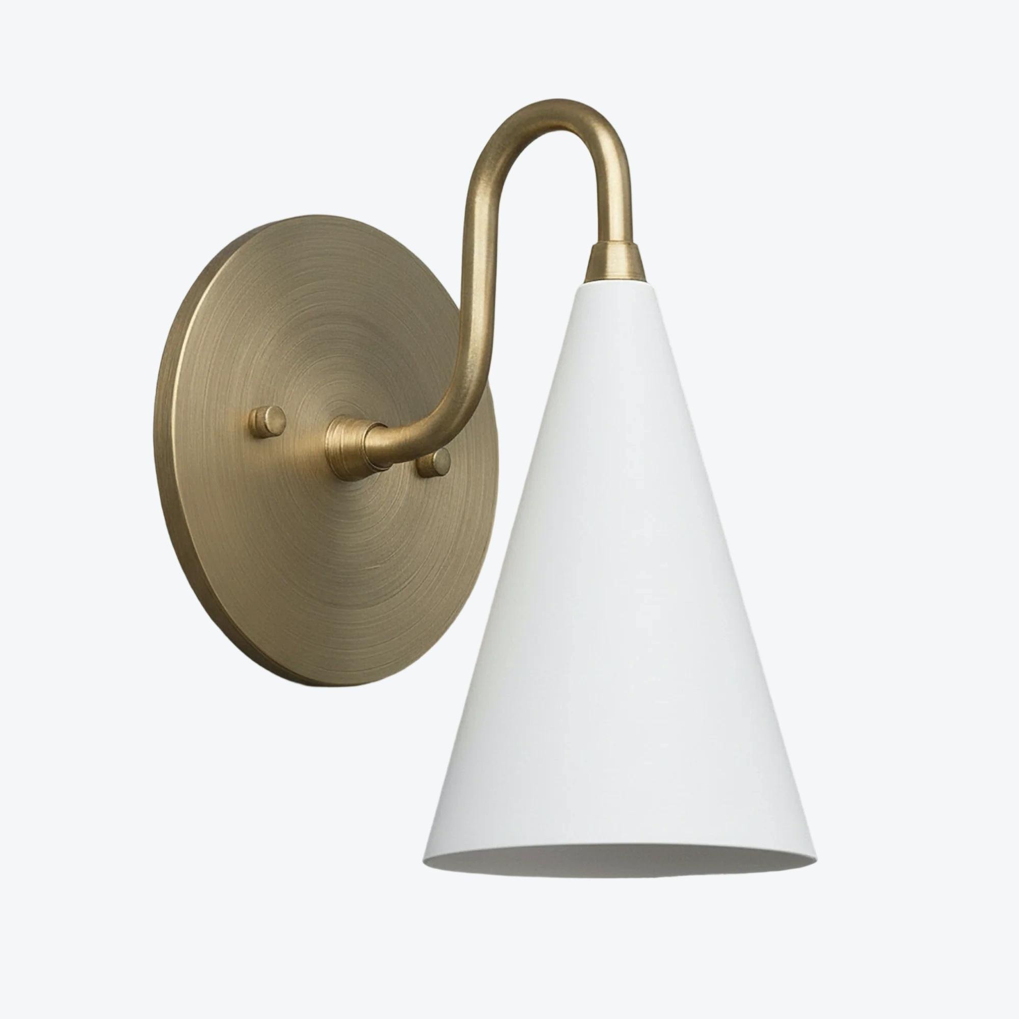 Curva Metal Cone Wall Lamp - Classic Vintage Accent Lighting for Hallway K1736