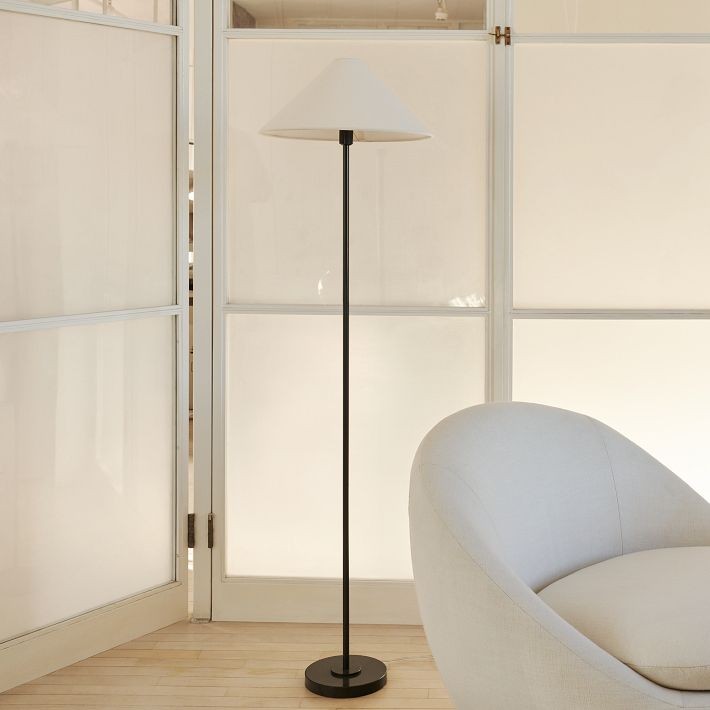 Diora Table & Floor Lamp - Linen Shade Modern Linear Style Sophisticated Accent K1168