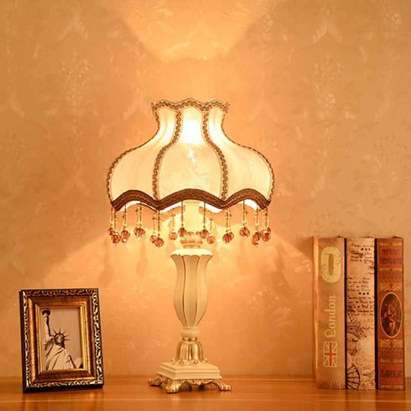 Palace Floral Resin Carved Base Table Lamp K712