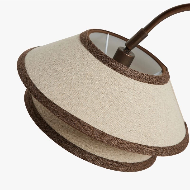 Tarivon Stacked Table Lamp - Modern Antique Linen Shade for Living Room K1654