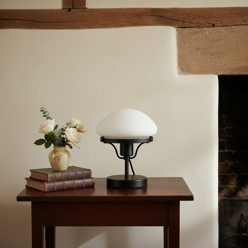 Ornato Luxe Modern Brass or Black Table Lamp K1486