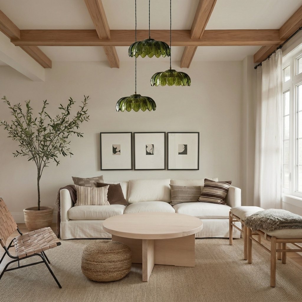 Aridia Palm Leaf Cluster Pendant Light Artistic Glass Pendant for Hallway Kitchen and Lounge K2318