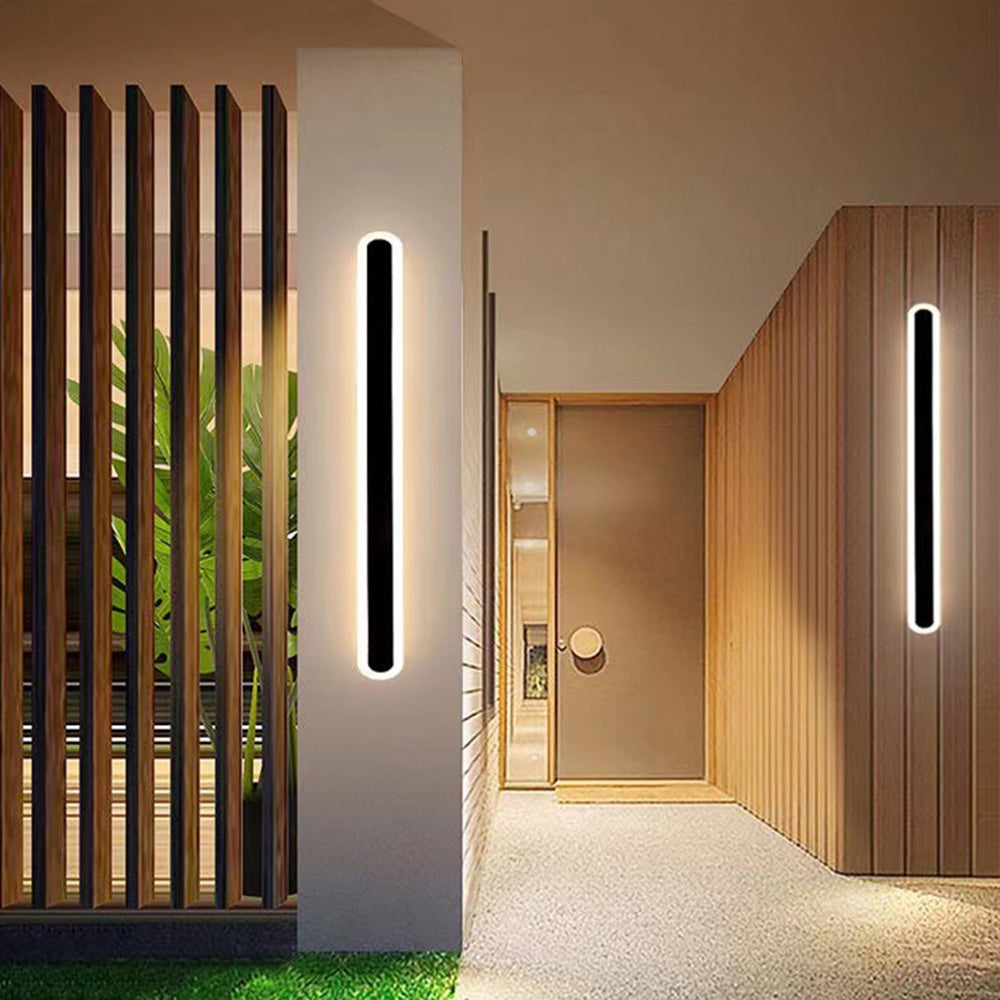 Edge Minimalist Metal Oval IP65 WaterProof Outdoor Wall Light D875