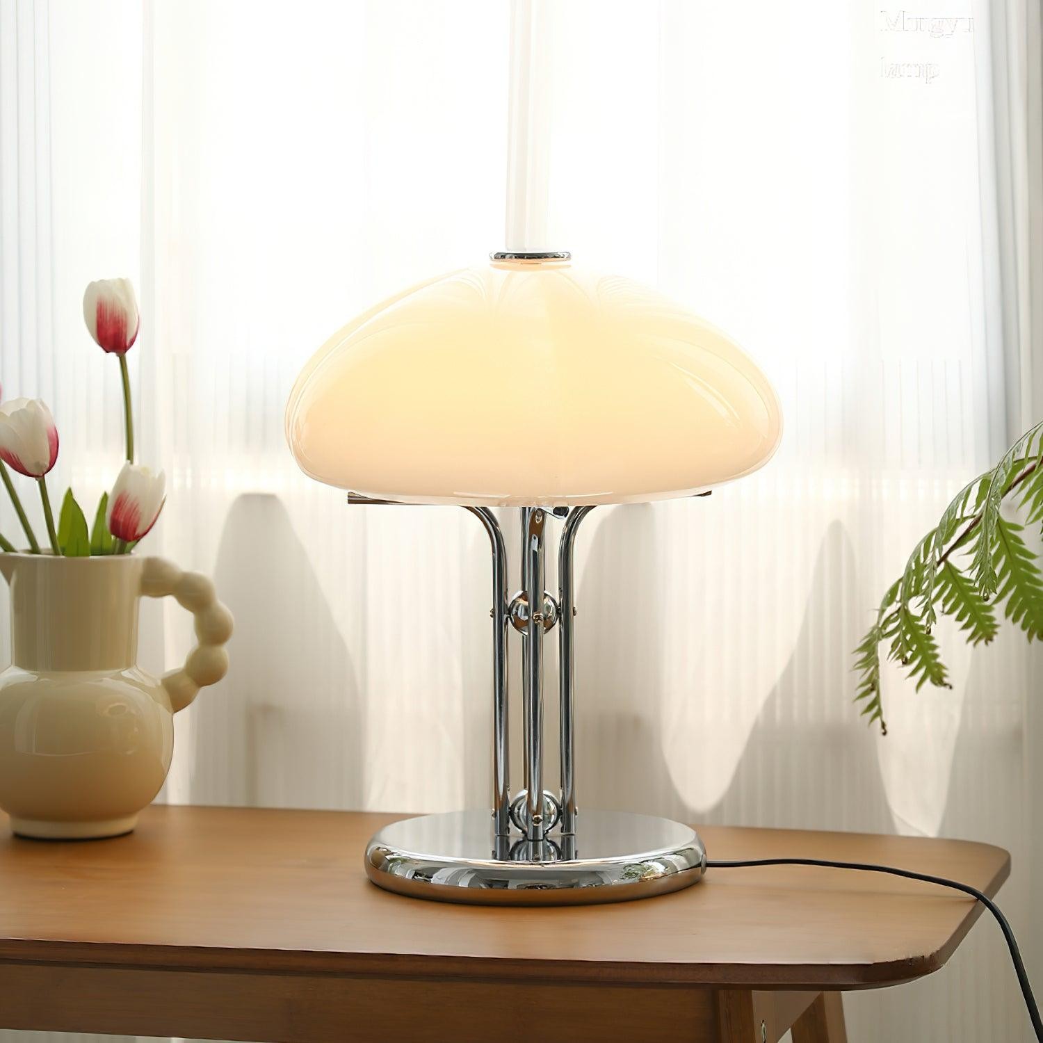 High-Grade Bedroom Bedside Mushroom Glass Table Lamp K302