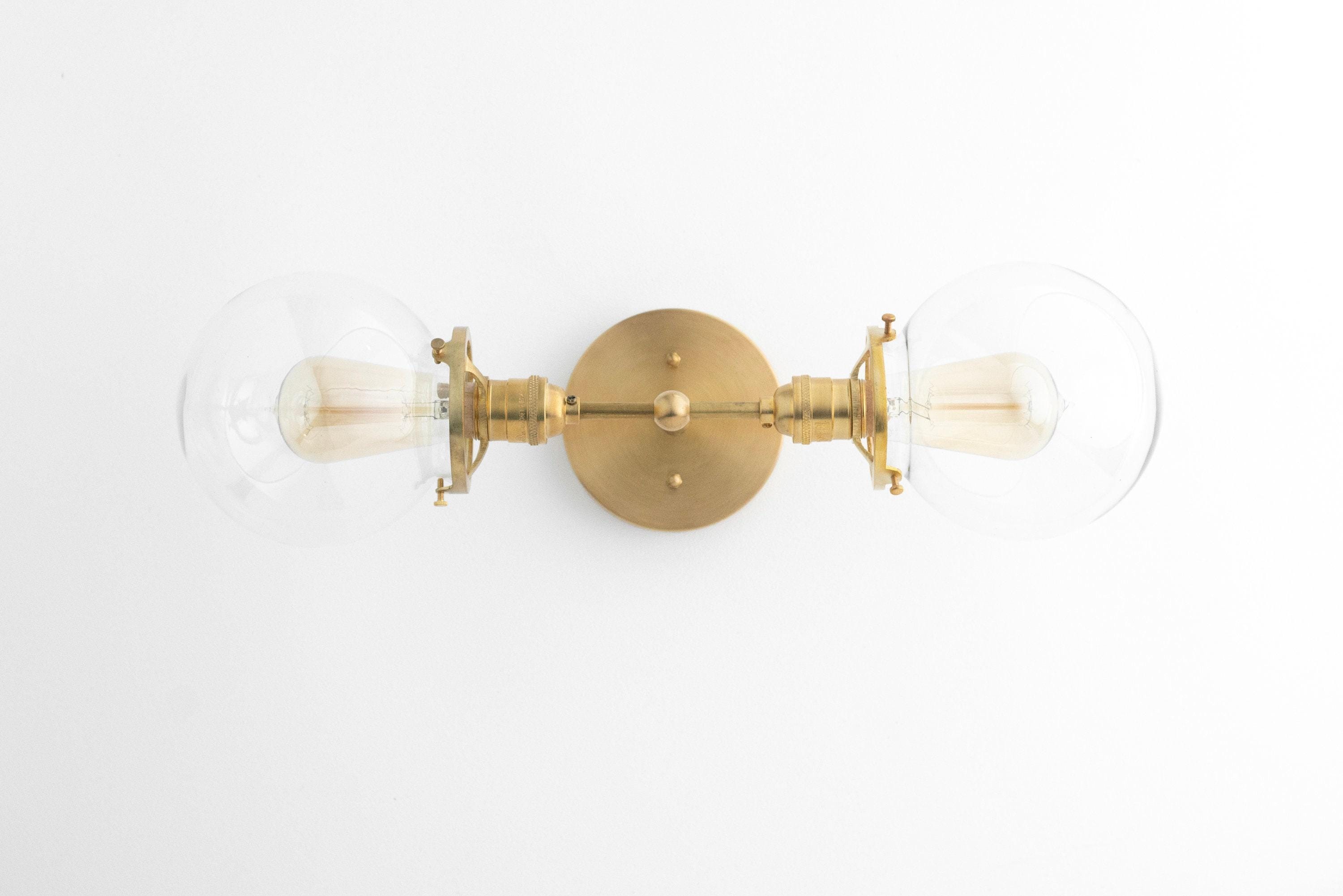 Lumio Globe Industrial Vanity Lighting- Modern Double Globe Wall Light K1510