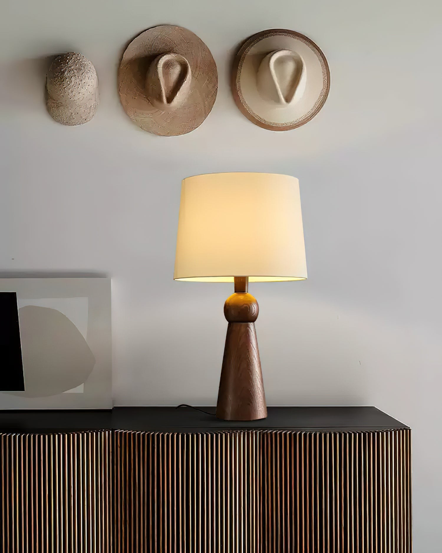 Nordic Retro Solid Wood Fabric Table Lamp K256