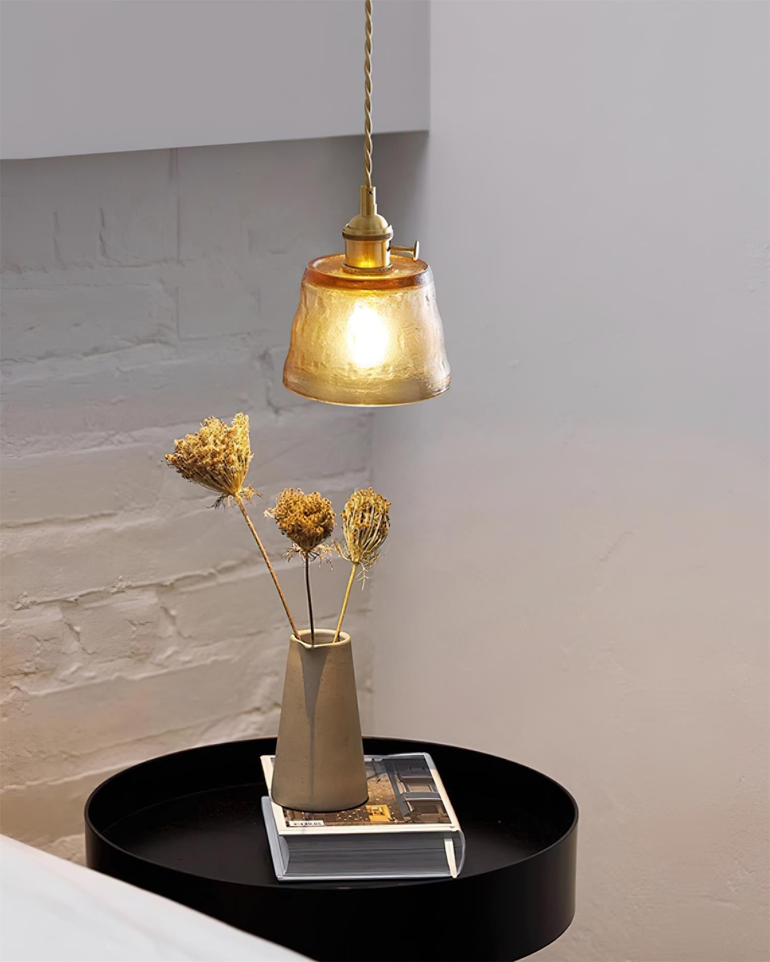 Retro Small Cup Glass Pendant Lamp K305
