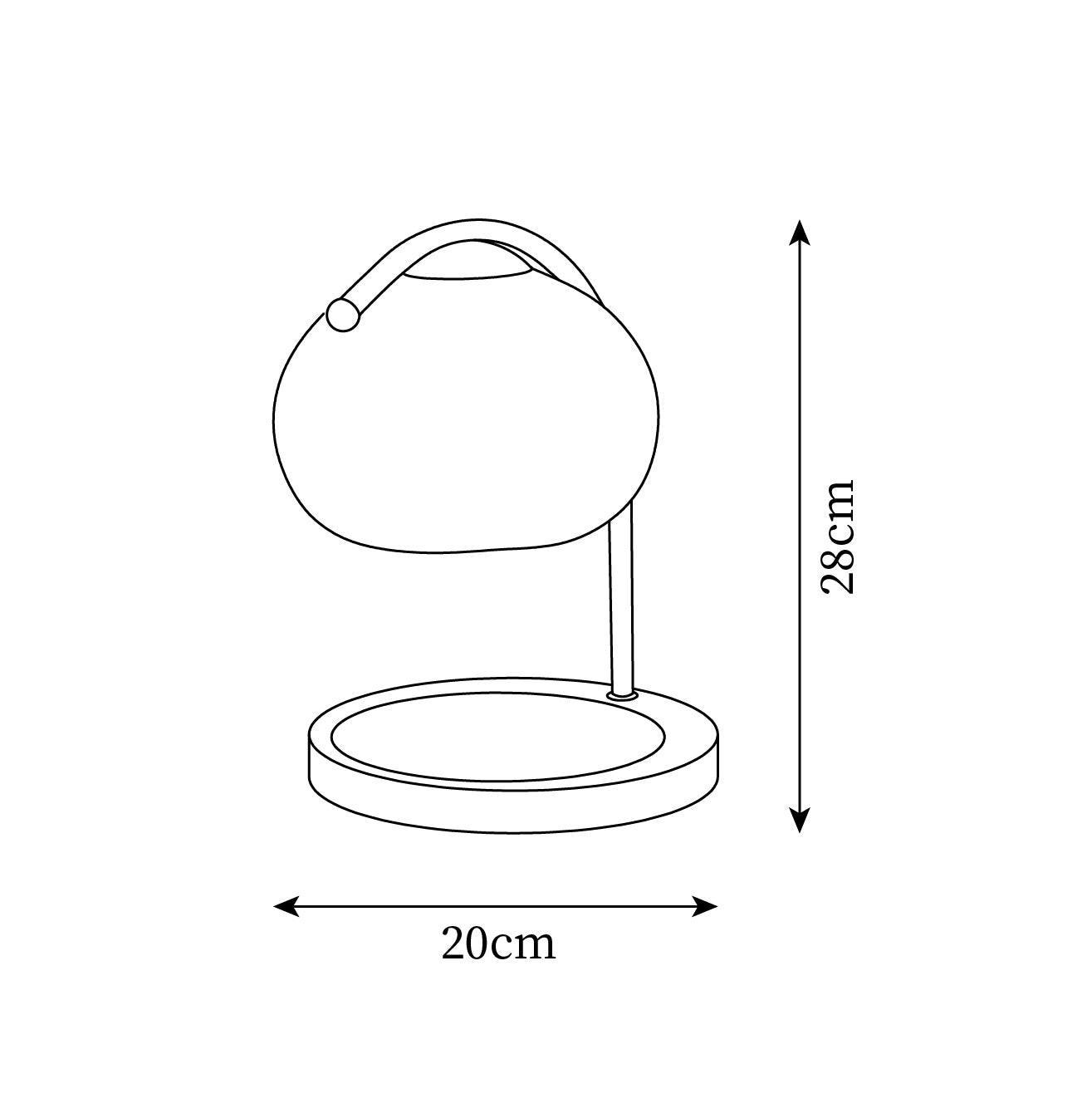 Modern Bauhaus Glass Candle Warmer Table Lamp K497