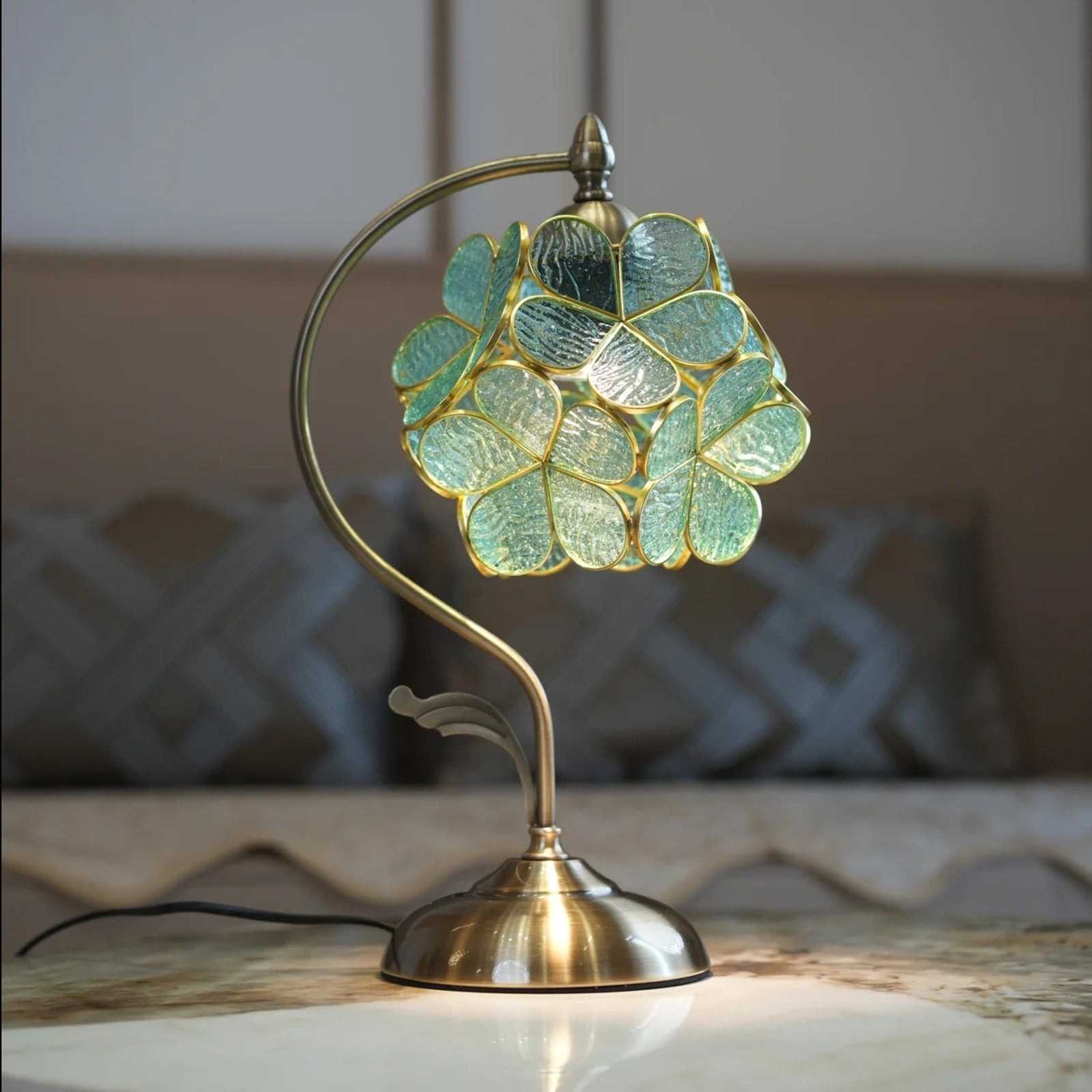 Petal Eye-Care Glass Table Lamp K246