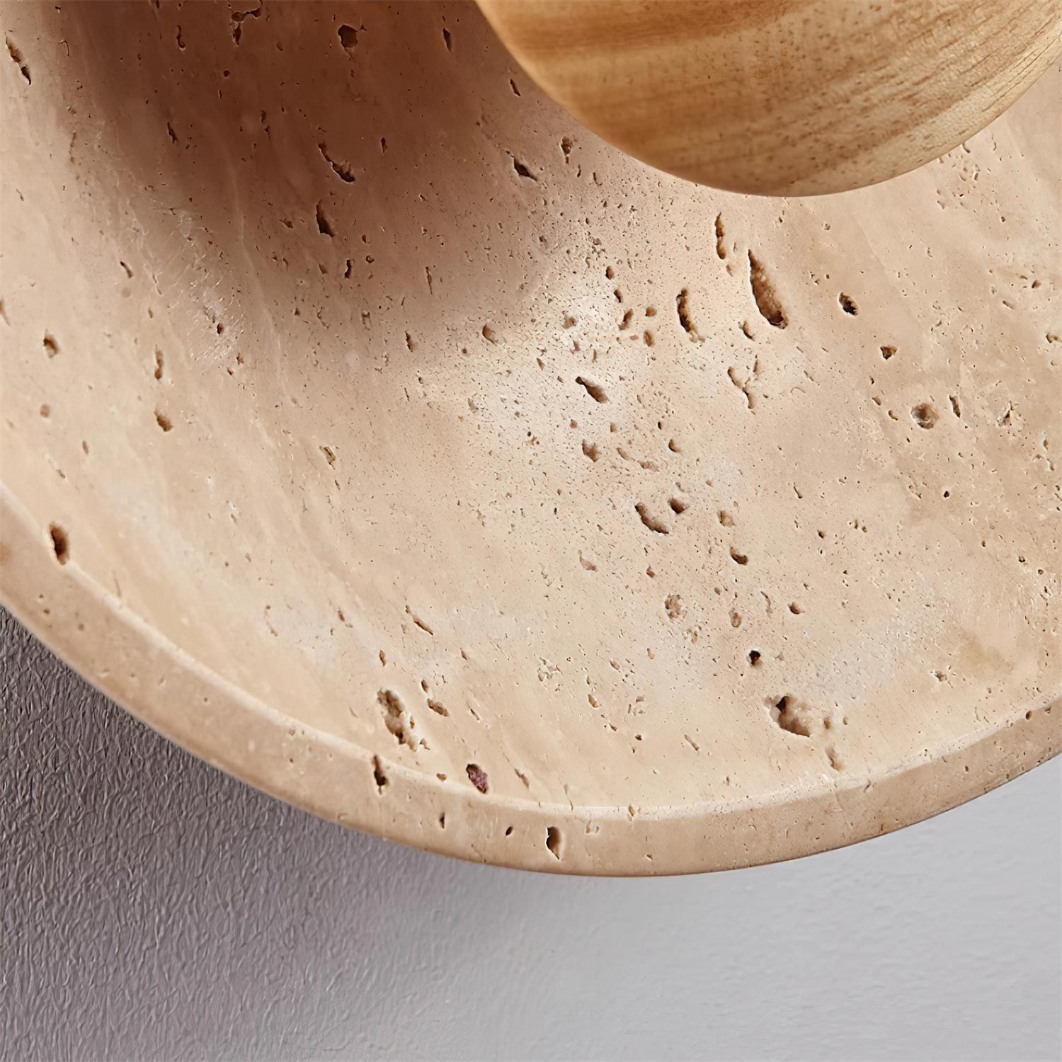 Cream Style Wooden Sphere Wall Lamp K436