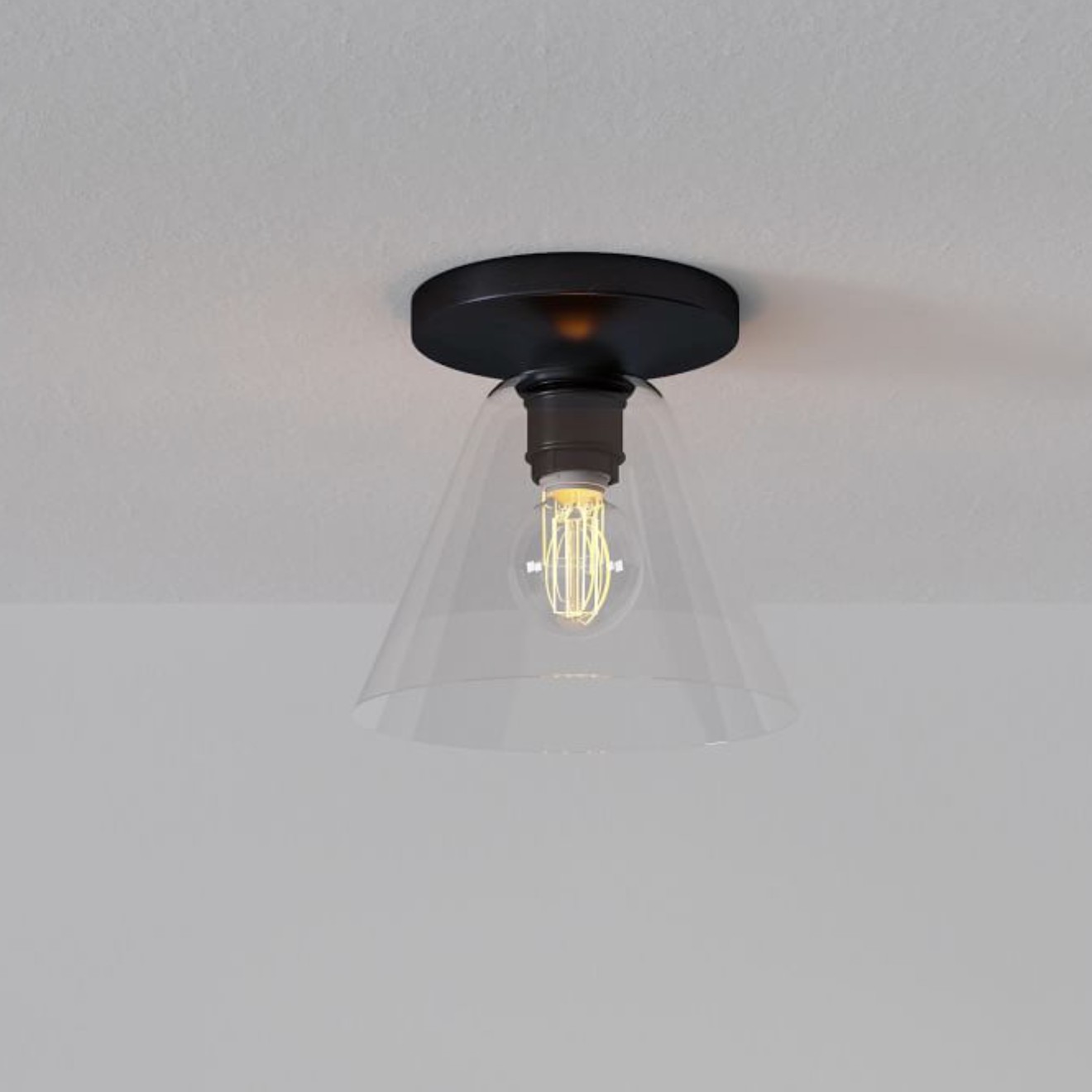 Conica Cone Flush Mount – Glass Ceiling Light for Modern Spaces K1396