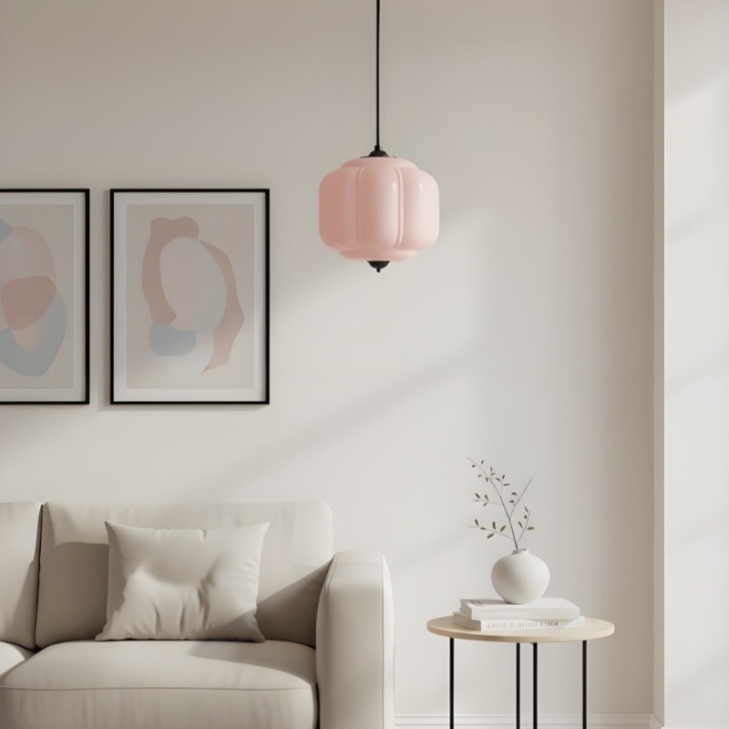 Retro Eloise Milk Glass Pendant Light For Kitchen K946