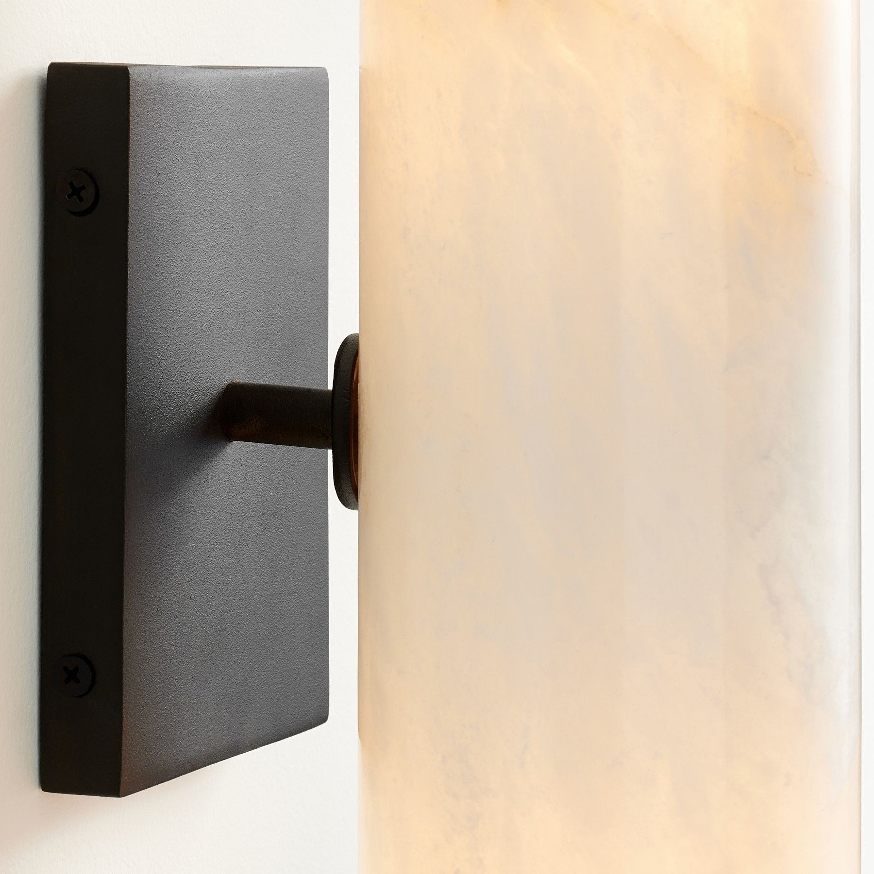 Wolvina Natural Marble Tube Sconce with Sleek Metal Details K1242