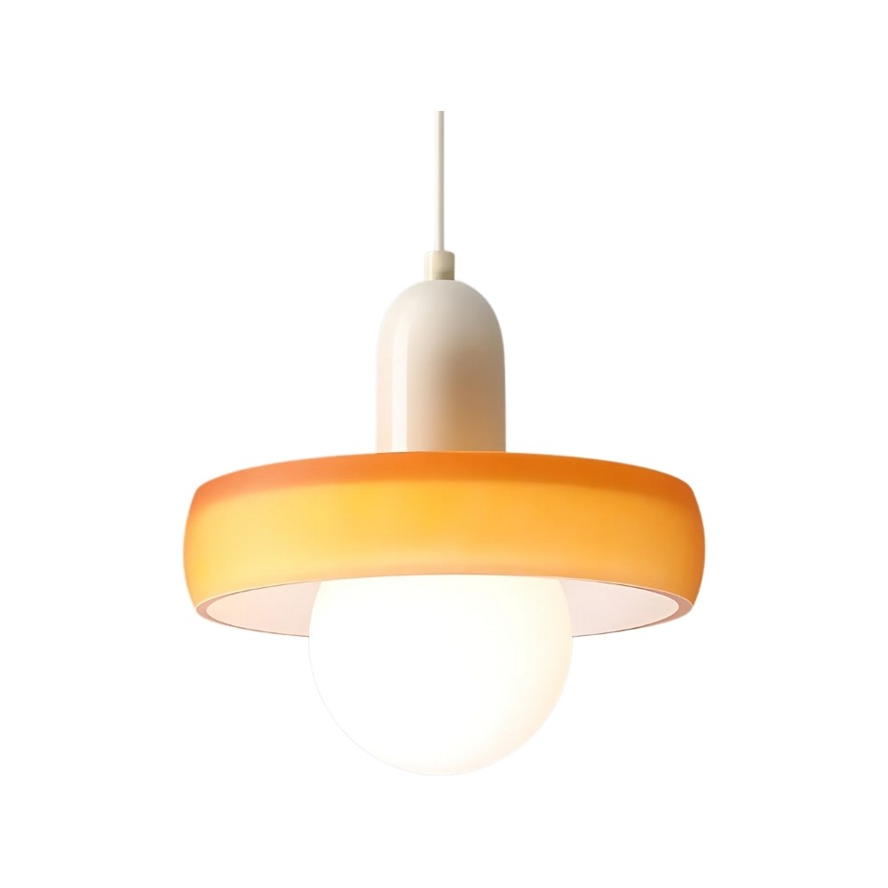 Modern Coloured Glass Disc Orb Pendant Light K926