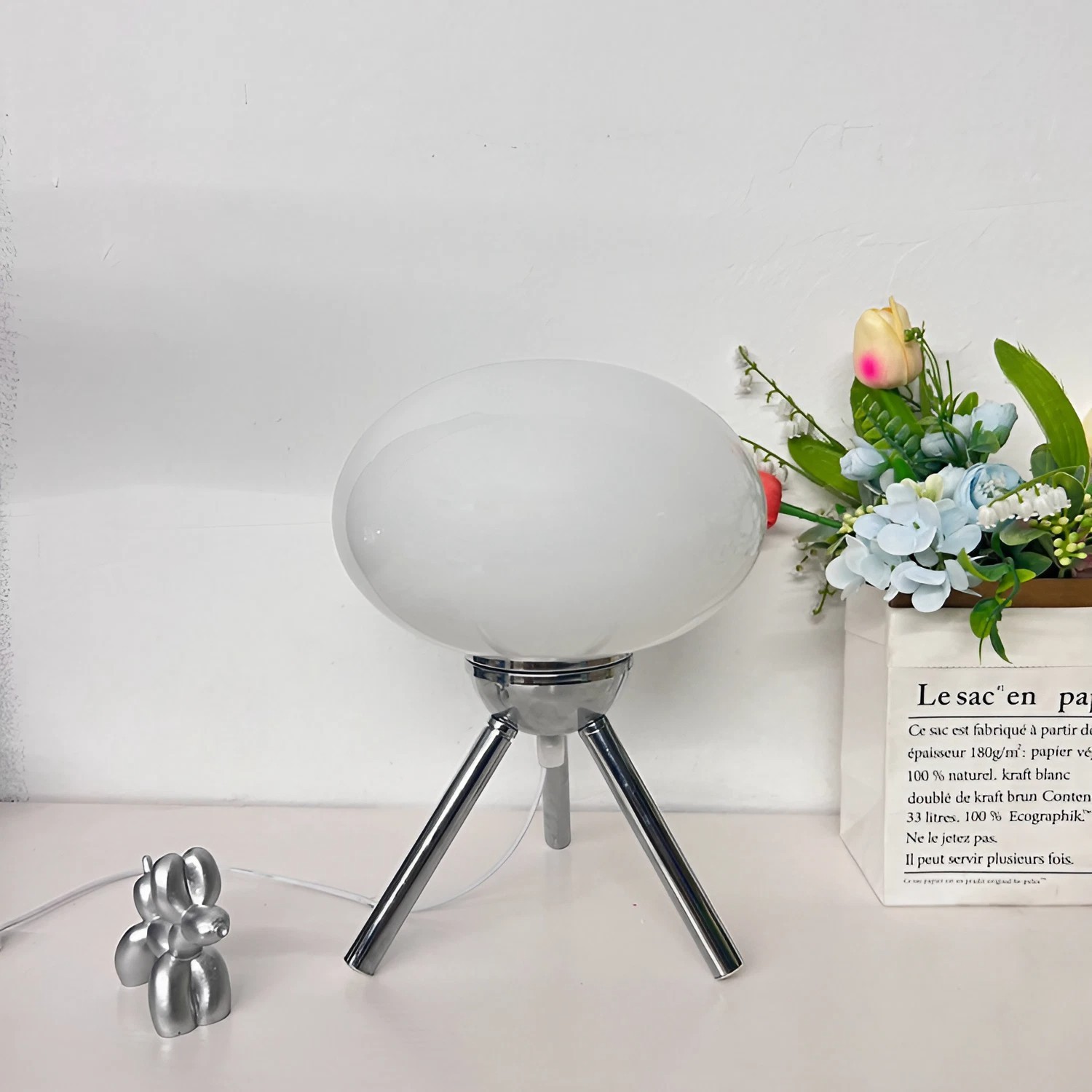 Modern Bauhaus Lollipop Glass Tripod Table Lamp K22