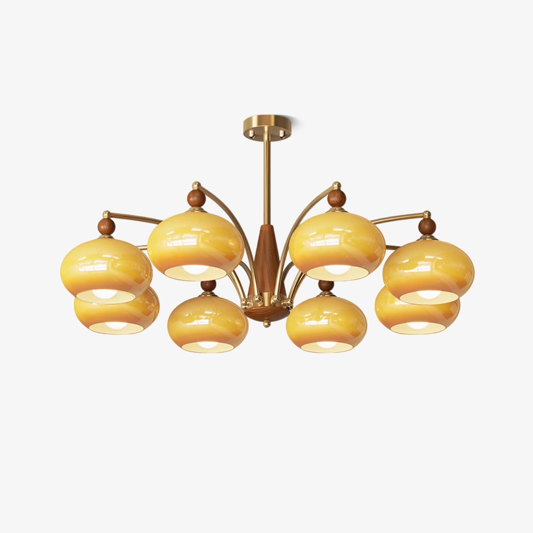 Vintage Multihead Persimmon Chandelier K623