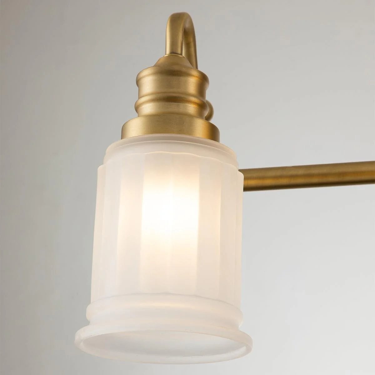 Lirra Bathroom Metal Wall Lamp with Glass Shade - Damp Rated Wall Sconce K2027