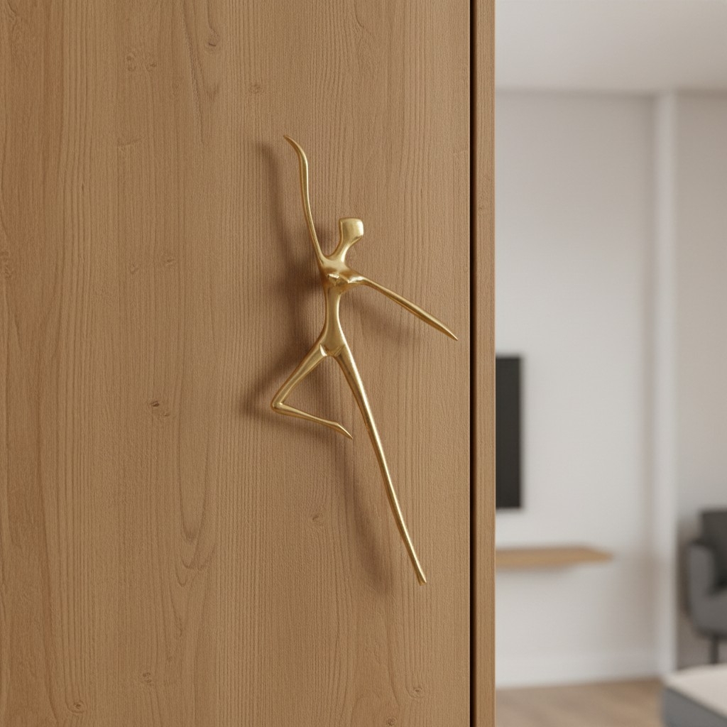 Verlitho Retro Cabinet Handle - Nordic Furniture Pull For Wardrobes and Drawers K2365
