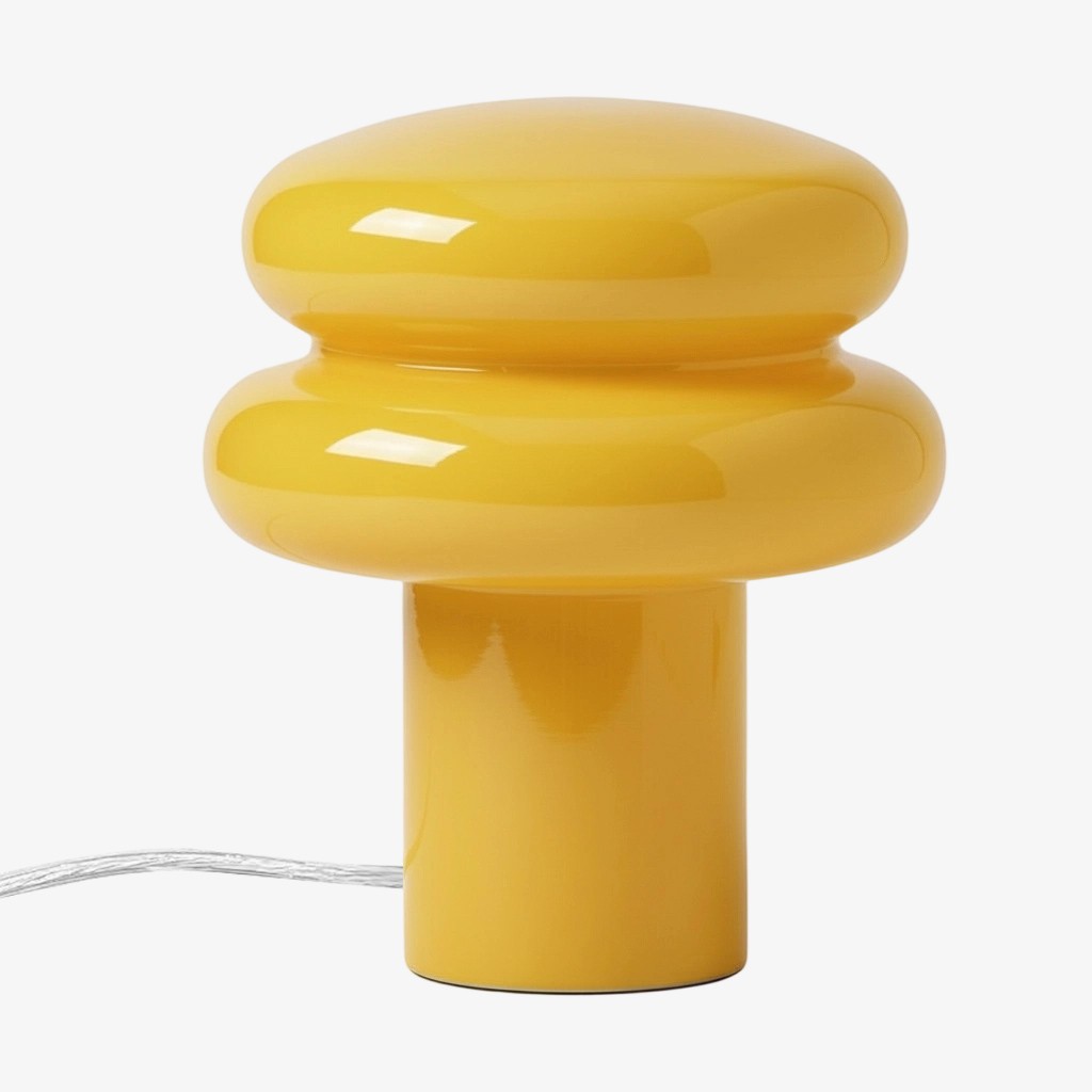 Orra Mushroom Glass Table Lamp - Minimalist Opal Shade Table Light for Home Décor K1428