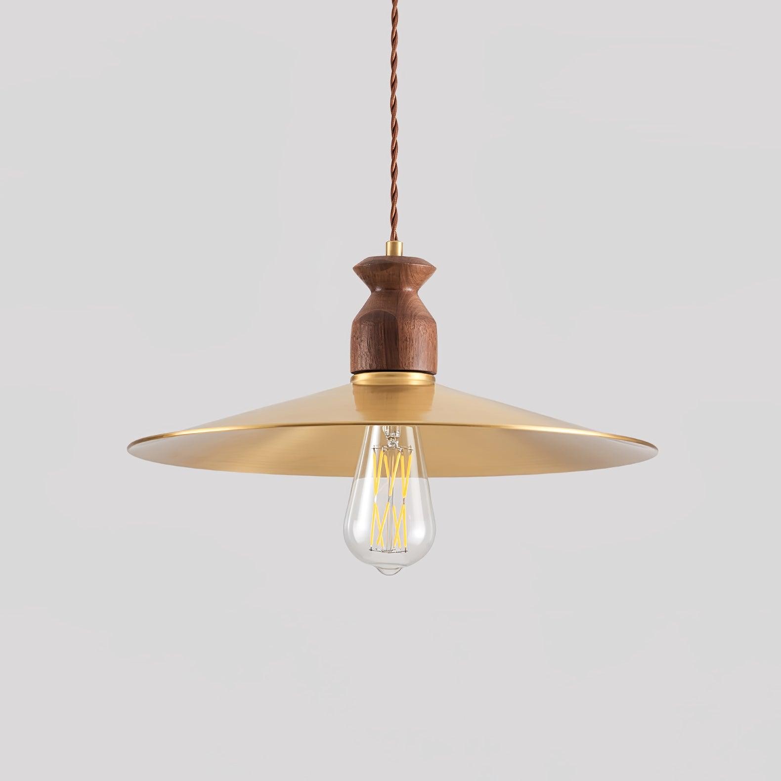 Round Brass Metal Badge Gold Pendant Lamp K272