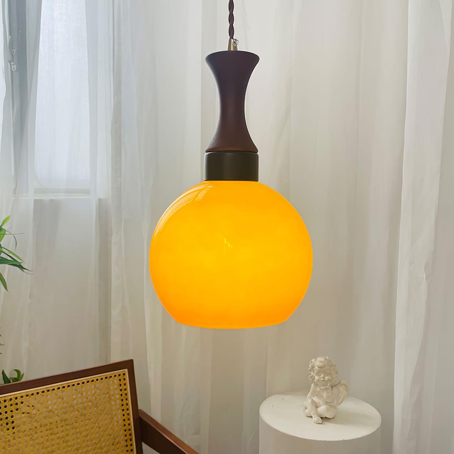 Spherical Orange Practical Luxury Pendant Lamp K561