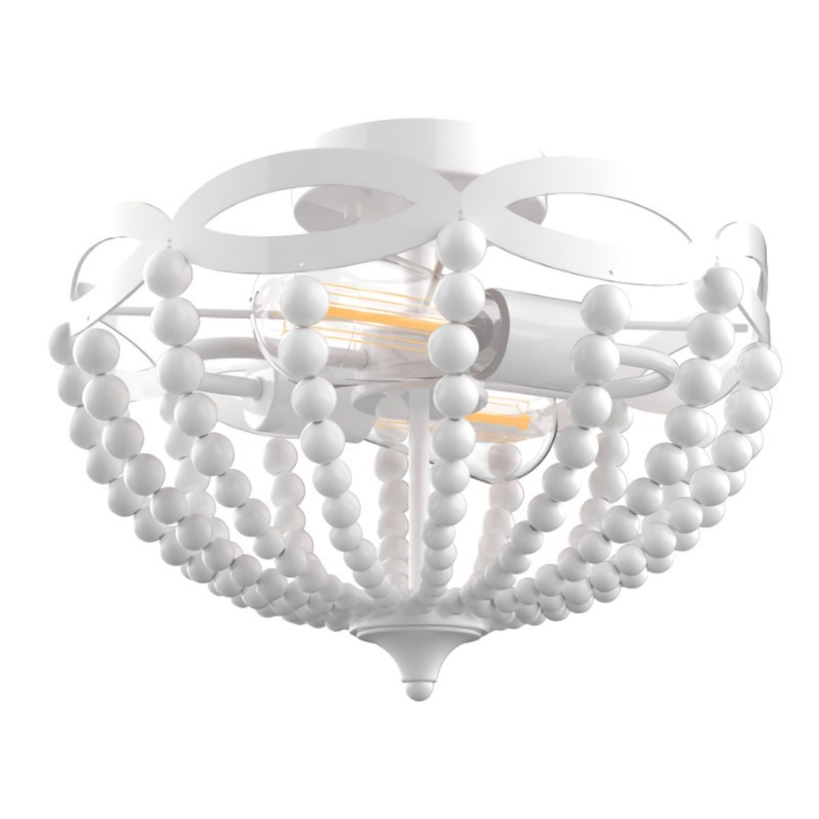 Retro Rustic Metal Wooden Beads Ceiling Lamp K110