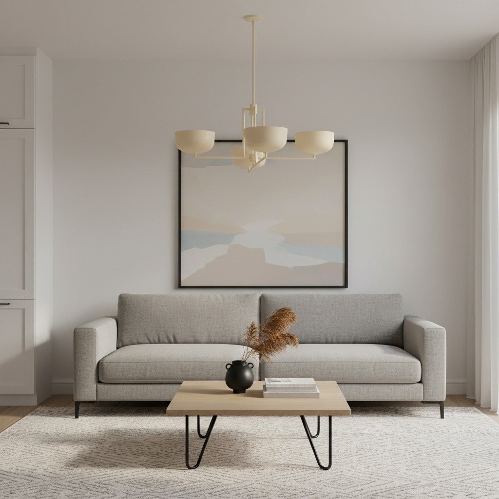 Lustrona Multi-Light Chandelier Metal Dome Shades - Streamlined Modern for Dining Room K1638