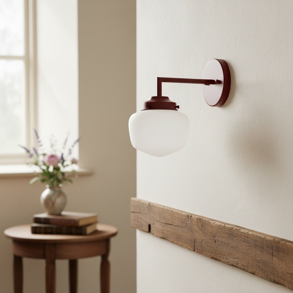 Opalume Glass Vanity Light - Vintage Inspired Bathroom Wall Lighting K1458