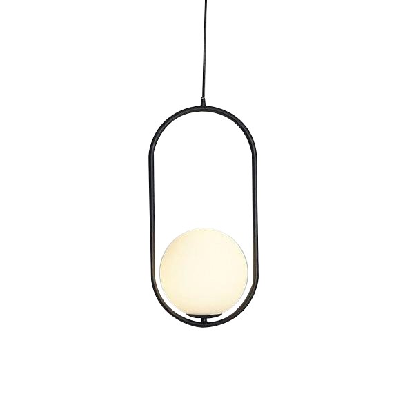 Minimalist Mila Pendant Lamp - Oval Hanging Light for Bedroom Bedside