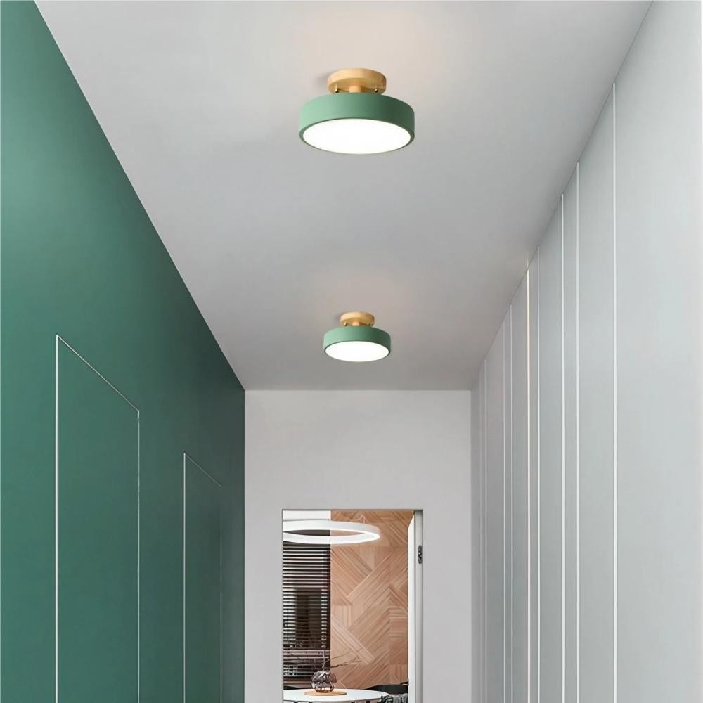 Scandinavian Design Round Wooden Ceiling Light K57