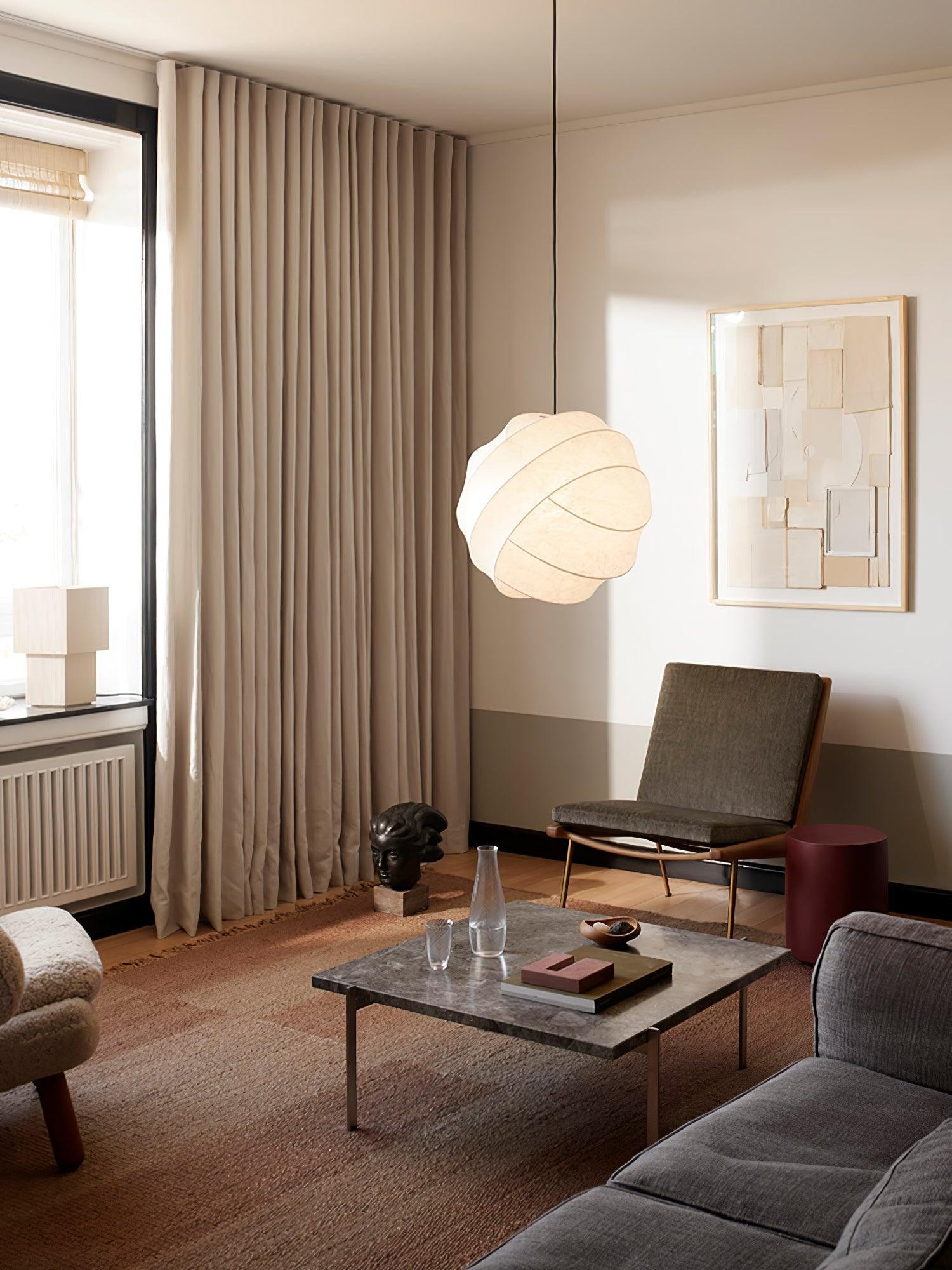 Wabi-Sabi Style Fiber Cocoon Pendant Lamp K732