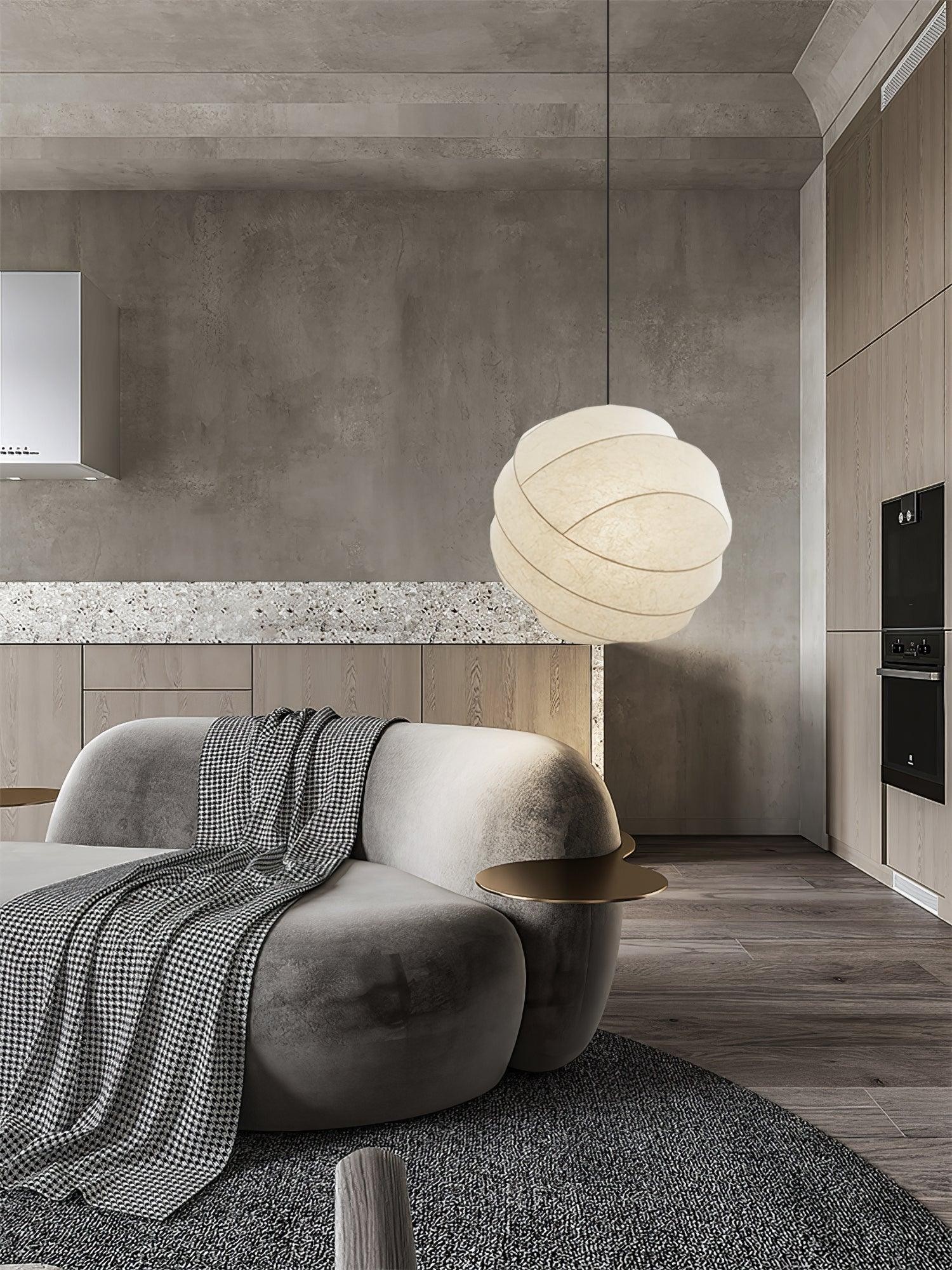 Wabi-Sabi Style Fiber Cocoon Pendant Lamp K732