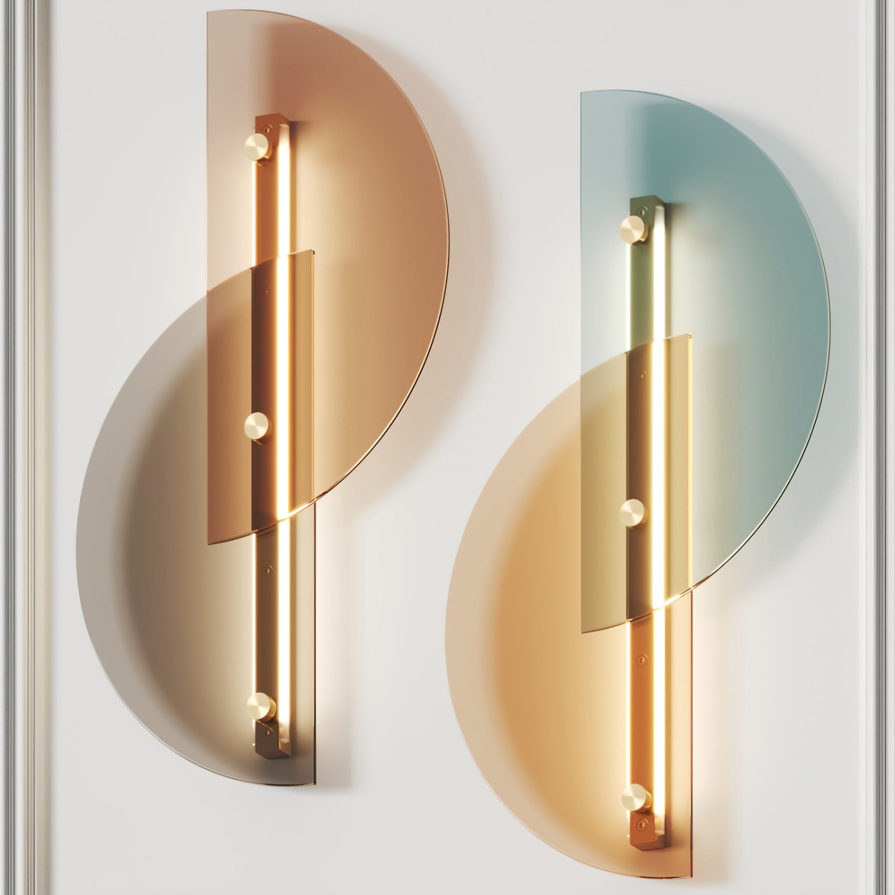Simple Fan-Shaped Glass Arc Wall Lamp K575