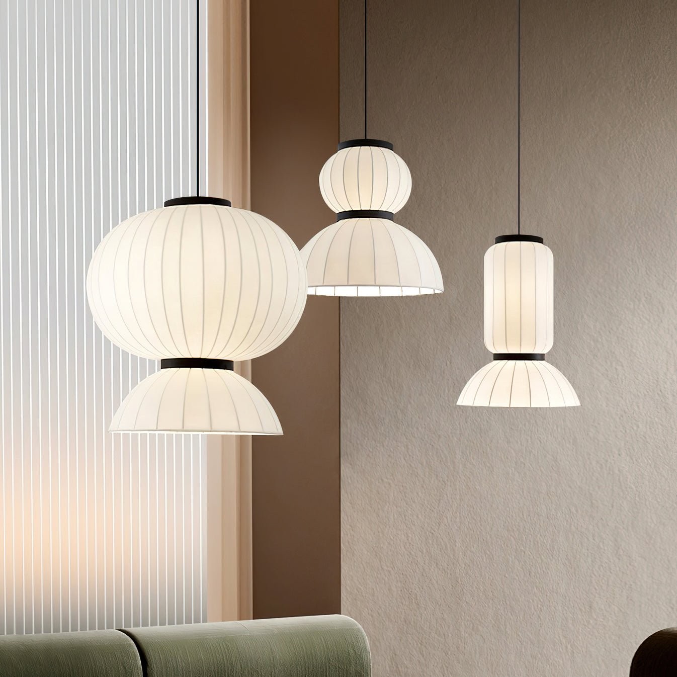 Mulberry Silk Lantern Pendant Light K532