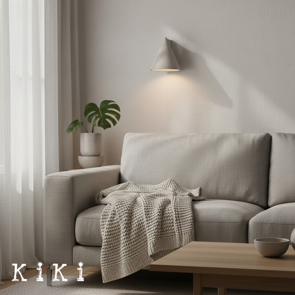 Concrellia Tapered Concrete Wall Sconce in Artistic Style - Ideal Lighting for Living Room K2289