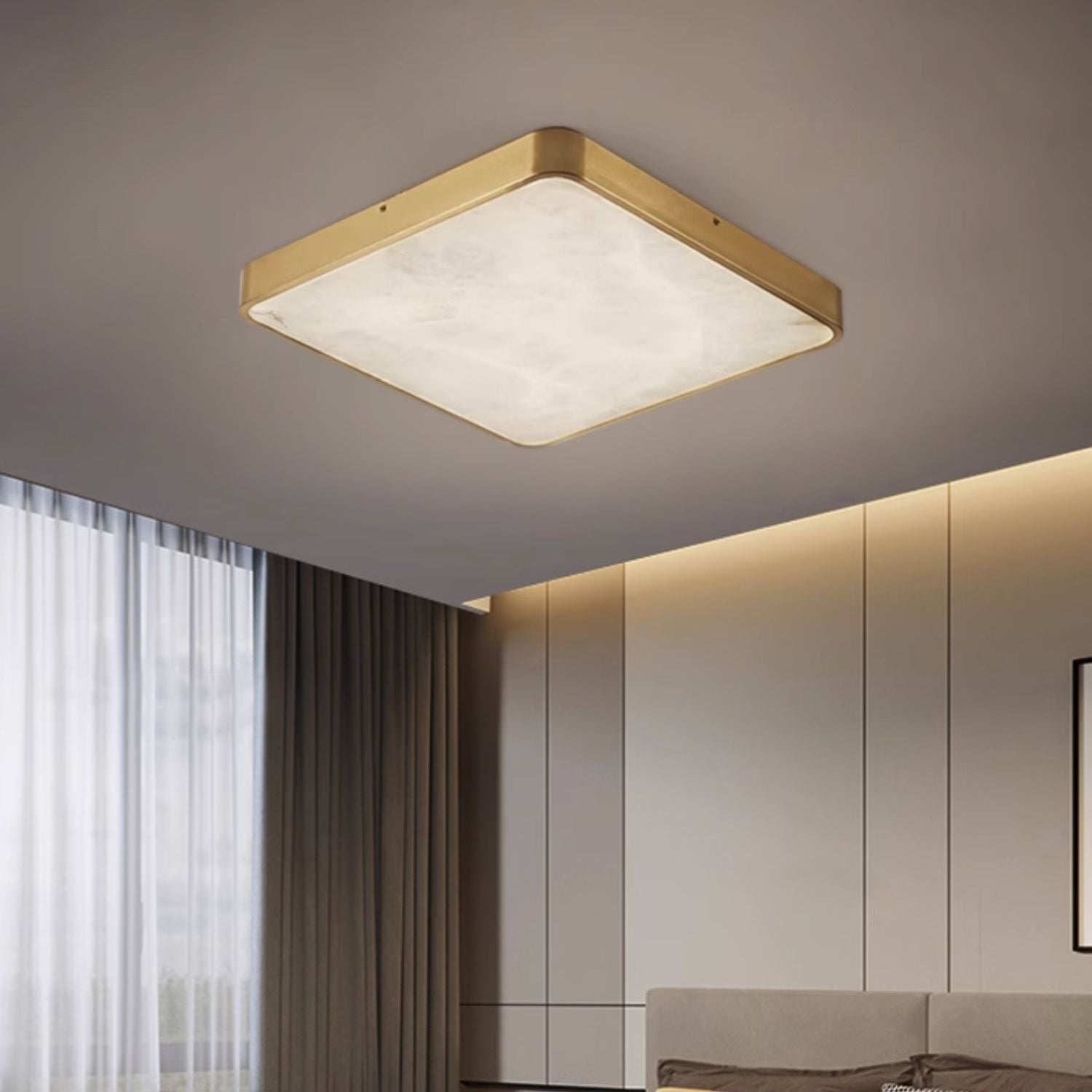 Geometric Alabaster Recessed Ceiling Light D431