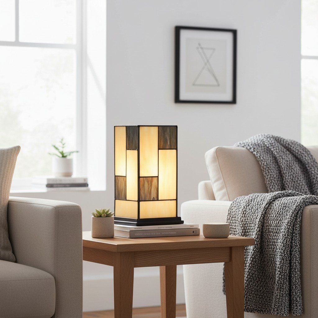 TF Manchester Square Table Lamp - Classic Glass for Living Room and Bedroom K1991
